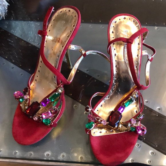 BCBG RED HEEL SANDAL size 7 - Picture 6 of 7